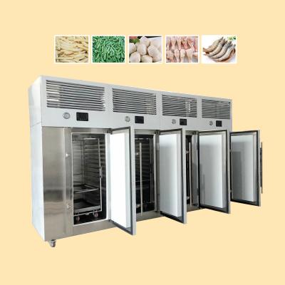 China Industrial Frozen Food Machine 380V 30 Tray Freezer Shrimp Meat Tuna Blast Freezer For Fish Fan Cooling Blast Freezer for sale