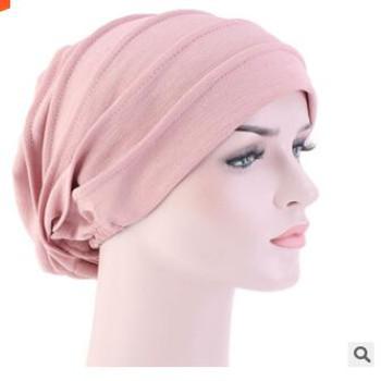 China COMMON Muslim Cancer Chemo Beanie Banadans Women Satin Lining Elastic Band Turban Hat Caps Headwear Headwrap Hair Accessories for sale