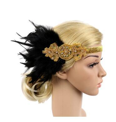 China Gypsy A feathered headband worn by an Indian at an Indian national dinner and dance for sale