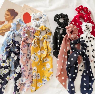 China Soft Cheap Custom Hair Accessories Elastic Velvet Hair Ties Ribbon Scrunchies For Hair Women Bag Fashionable Customized for sale