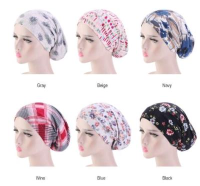 China COMMON Muslim Women Cotton Turban Hat Cancer Chemotherapy Soft Hair Loss Cover Accessories Chemo Beanies Caps Headwear Headwrap for sale