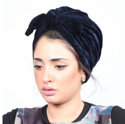 China Chemo Headwrap Hair Accessories Beanies Cap Bandanas Cancer Headwear Tied By COMMON Women Rabbit Ear Velvet Turban Muslim Hat for sale