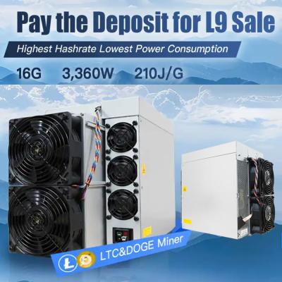 Китай L9 16G Bitmain Antminer L9 Miner 3360W Doge & LTC Miner LTC Scrypt Miner L7 L9 продается