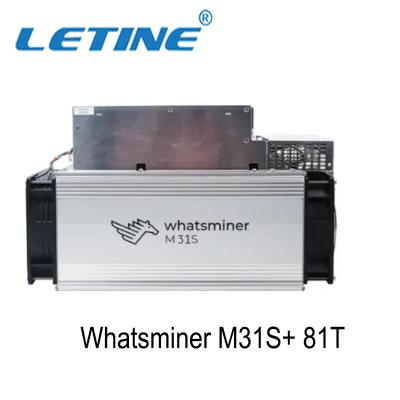 中国 81T Whatsminer M31s+ M31s抗夫SHA-256 BTC Asic抗夫BTCの硬貨の採掘機 販売のため