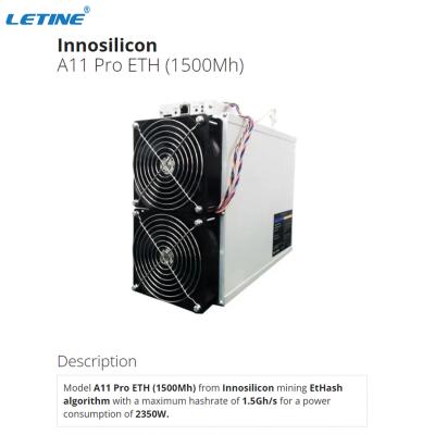 China Minero A11 favorable 8G 1.5Gh/S 1500Mh Hashrate de Innosilicon Asic en venta