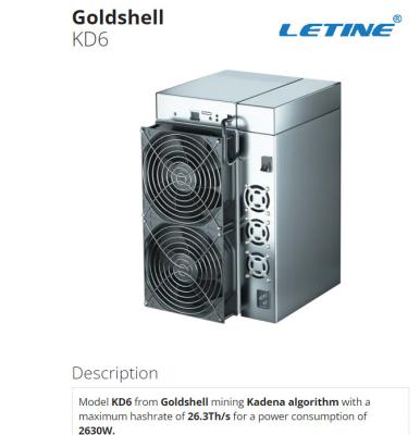 Китай Горнорабочий 2630W KD6 26.3Th Goldshell Asic для минировать монетку Kadena продается