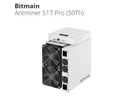 China Minero BTC BTH de la rafadora de Bitmain Asic AntminerS17 53T 2385W BTC S17 S17+ Asic en venta