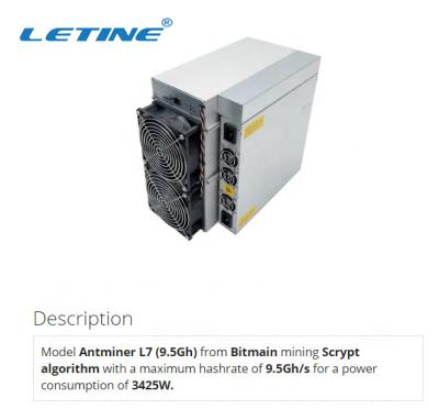 中国 9050Mh 9500Mh Bitmain Antminer L7 9160 Mh 9.16Gh 75dbの総督の中佐 販売のため