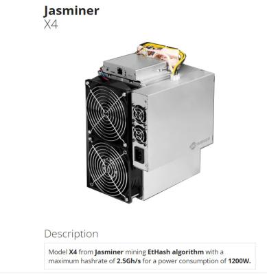 China Crypto van JASMINER X4 2.5GH 5GB ETH enz. 1200W ETCHASH ETHHASH asic mijnwerker Te koop