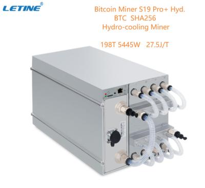 China Hidráulica de enfriamiento hidráulica 198Th 27.5W/T de BTC Asic Antminer Bitmain Antminer S19 Pro+ en venta