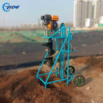 China Truss 0.5-1.5m depth air cooled manual portable earth auger screw drilling rig machine for sale for sale