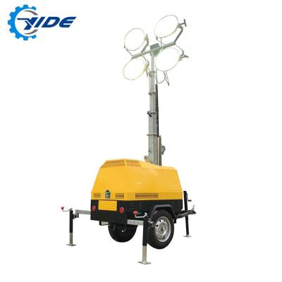 China Sports Stadiums YIDE Handlifting Trailer LED 7M Light Tower Type for sale