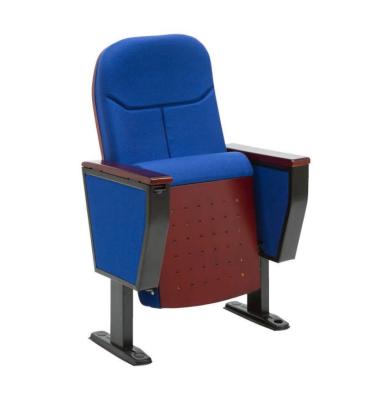 China Modern Comfortable Folding Student Chair Auditorium With Solid Wood Handrail for sale