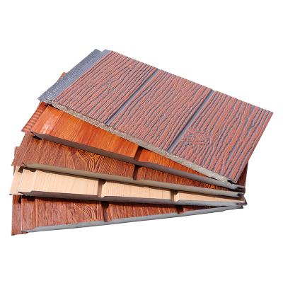 China Eco-Friendly + Light Weight + Sound Insulation Metal Curved PU Insulated Building Decorative Wall Panels for sale