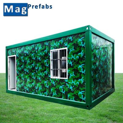 China Traditional Prefab Portable Container Van Camouflage House Military Camp for sale