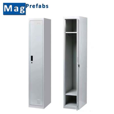 China Industrial Knock Down Single Door Multi Purpose Locker Staff Wardrobe Steel Workshop Clothes Cabinet for sale