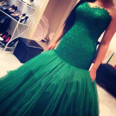 China Green Color Mermaid A Line Wedding Dresses de noiva de china vestido de casamento Sweetheart NE029 Breathable Store Floor Length for sale