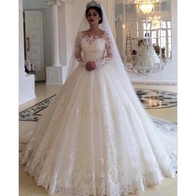 China NE225 Breathable Sheath Long Tulle Ball Gown Wedding Dresses 2021 Formal Court Train Bride Dresses Real Vestidos De Novia Charming for sale