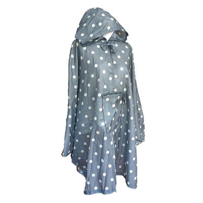 China Bachelorette Rainwear Polka Dot Adult Bicycle Poncho Waterproof Raincoat for sale