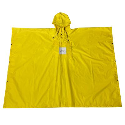 China Hooded Poncho Rain Poncho With Logo Custom Logo Single Person Raincoat Polyester Waterproof Adult Rain Poncho for sale