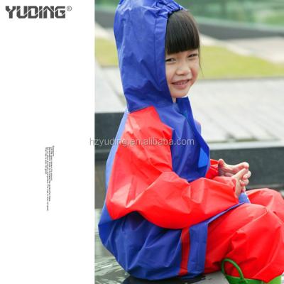 China Waterproof Breathable EVA Two Color EVA Kids Rain Suit For Wal-Mart for sale