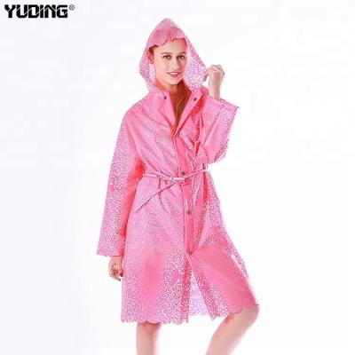 China 100% Fashion Ladies TPU High Quality Waterproof Raincoat for sale