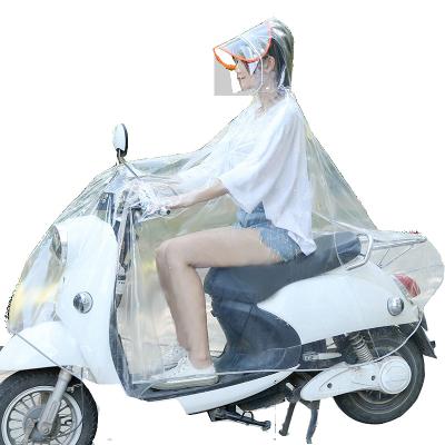 China Waterproof transparent plastic electrombile eva /bike rain poncho for adult customized logo rain poncho for sale