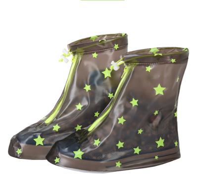 China Anti-slip thick outsole shoes cover PVC rainboots kids rain shoe covers for sale