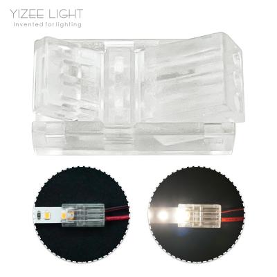 China 2 pin SMD LED-bandconnectoren Transparante behuizing van band naar draadconnectoren Te koop