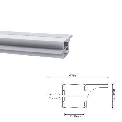 China 43*18mm Indoor Led Linear Lighting 3M Architektur Led Aluminium Profil zu verkaufen