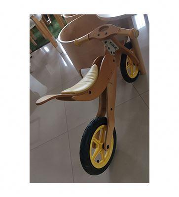 China Ride On Toy 2021 Custom Design Two Wheel Cat Toy Curved Wood Balance Cart for sale