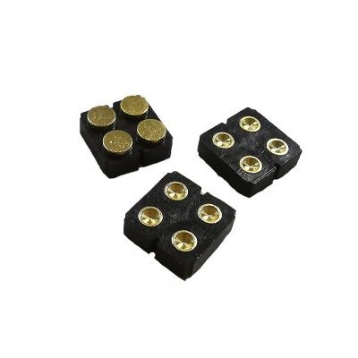 China Size 2mm Pin Gold Type Plating Male Brass Plunger Pogo Pin Female Total Information and Communication 4 Pin Connector for sale