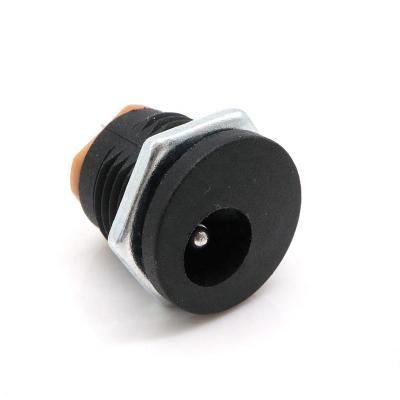 China PCB Power Jack Connector DC022 5.5x2.5mm 3pin Female DC Plug Wire Nut for sale