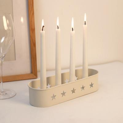 China Wholesale Home Decoration Starry Pentagon Candlestick Stand Decoration Christmas Creative Desktop Candlesticks For Candles for sale