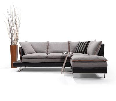 China (Others) Business Style Adjustable European Sofa Cushions Can Be Reclined Modern Gray Fabric 3 Combination Sofa And Lounge Chair Suitable For Office for sale