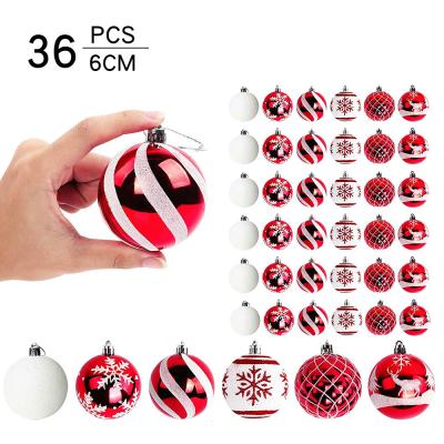 China Hot Selling Christmas Ball 6cm Christmas Bauble Popular Christmas Gift With Inner Box Decoration Christmas Ornaments for sale