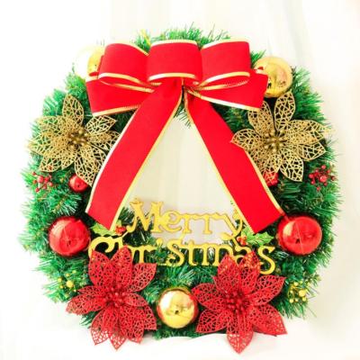 China Popular Xmas Gift Nativity Scene Christmas Braids Joseph Mary Jesus Wreath For Home Door Decorating Tools Sparkles for sale