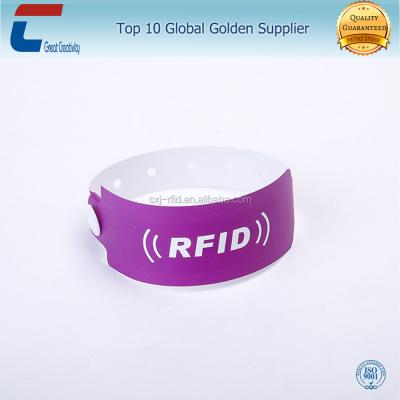 China Event Management Factory Price Disposable NFC Wristband RFID Paper Ticket For Concerts Events for sale