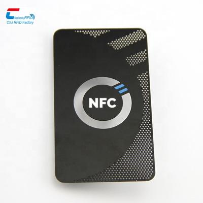 China NFC New Arrival 13.56MHz Stainless Steel Metal NFC Card Metal Business Card Smart Black NFC for sale