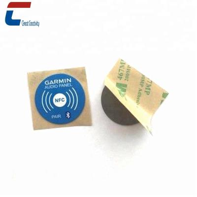 China High quality round 10mm hf pvc custom logo coated paper printable rfid tag for sale