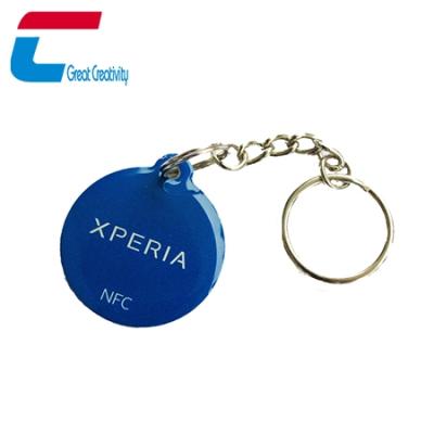 China Nfc Epoxy Card Club Coating Smart Key Chain With Key Ring for sale