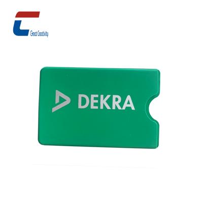 China Fashion RFID Blocking Anti Skimming Plastic Card Cover Bus ATM ID Card Cover PVC Hard Plastic Holder for sale