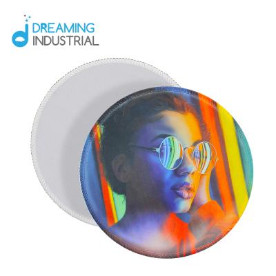 China Creative Mousepad Customized Circle Mouse Mat Sublimation Non-Slip Rubber Base Mat Mousepad Pad with Stitched Edge for sale