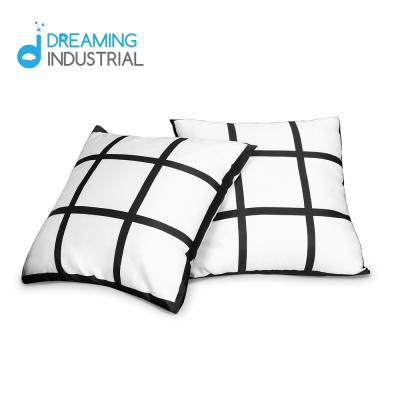 China 9 Panel Pillow Cover Blank Sublimation Pillow Case Polyester Cushion Cover Throw Sofa Nondisposable Pillow Cases for sale