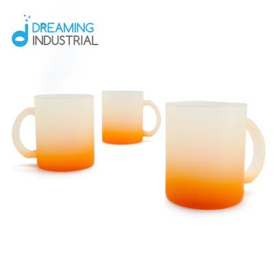 China Viable Sublimation 11 oz Color Glass Mug in Gradient Color for sale