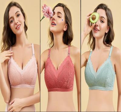 China Soft Comfortable Maternity Bra Cotton Nursing Pregnant Women Seamless Wire Free Maternity Underwear for sale