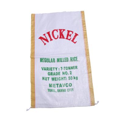 China Recyclable PP Woven Bags 100kgs 50kg 25kgs 5KG 50lbs Polypropylene Bags For Rice Sugar Flour Feed Seed Corn 100% PP Material for sale