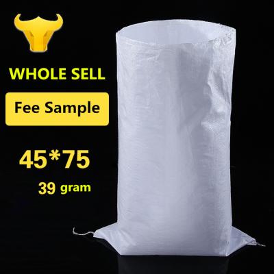 China 2021 NEW 25kg 5kg 50kgs 100kgs PP Recyclable White Polypropylene Woven Sack For Rice Feed Seed Sugar Fertilizer Salt Corn Charcoal Bags for sale