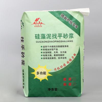 China 2021 recyclable new design pp BOPP OPP 3 ply wholesale kraft paper valve cement bag, putty powder bag for 20kg 25kg 50kg with logo printing for sale