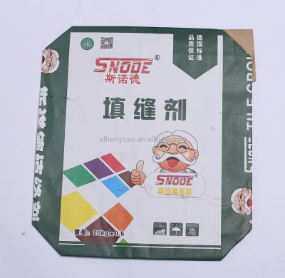 China Good Quality 25kg 50kg 100kg New Design 2021 Recyclable White Brown Paper Valve Bag 3 Ply Layer Packaging For Cement Tile Glue Chemical Construction for sale